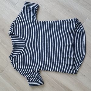 The Limited navy blue and white sweater